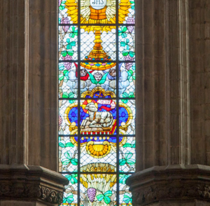 Santa Maria del Mar stained glass window